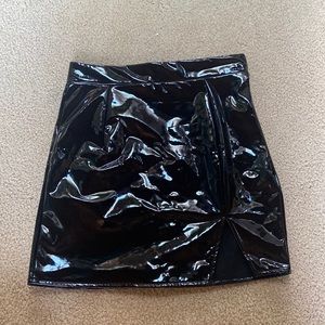Faux leather mini skirt size small
